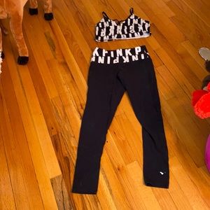 VS PINK workout set, top sz L, bottom sz M